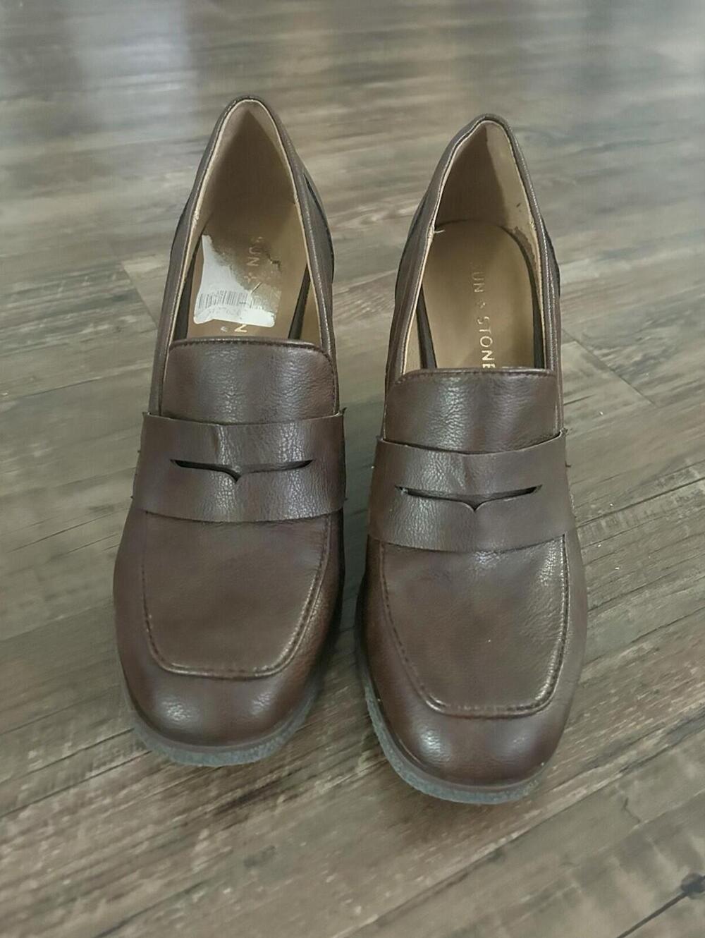 Sun and Stone Wedge Heeled Oxfords Women’s Size 9.5
